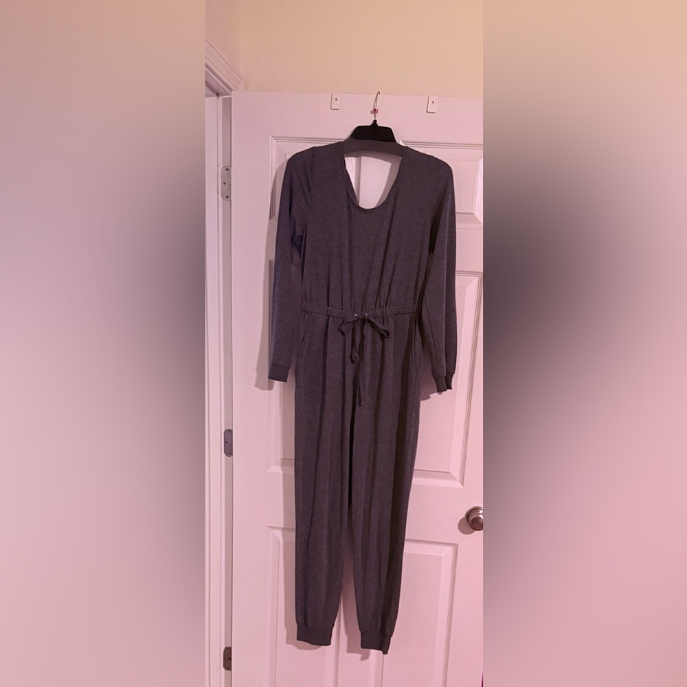 Lily Rose Charcoal Knit Jumpsuit